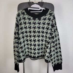 Max Studio women sweater Crewneck  CAMBKLHB black beige Size S